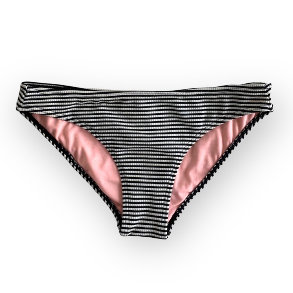 Xhilaration Black & White Stripes Bikini Bottom